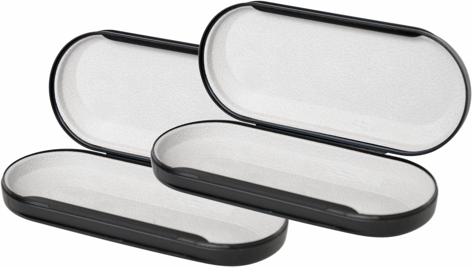 HR GRIP Brillenetui Zwei Brillendosen Schachtel Brillen Case Hülle Brillenbox Brillenschachtel, Rundum geschlossen