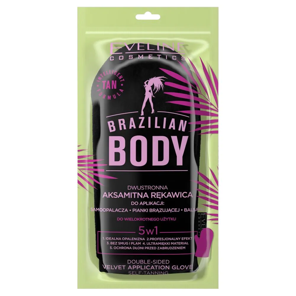 Γάντι αυτομαυρίσματος σώματος Eveline Cosmetics Brazilian Body Self-Tanning Glove μαύρο