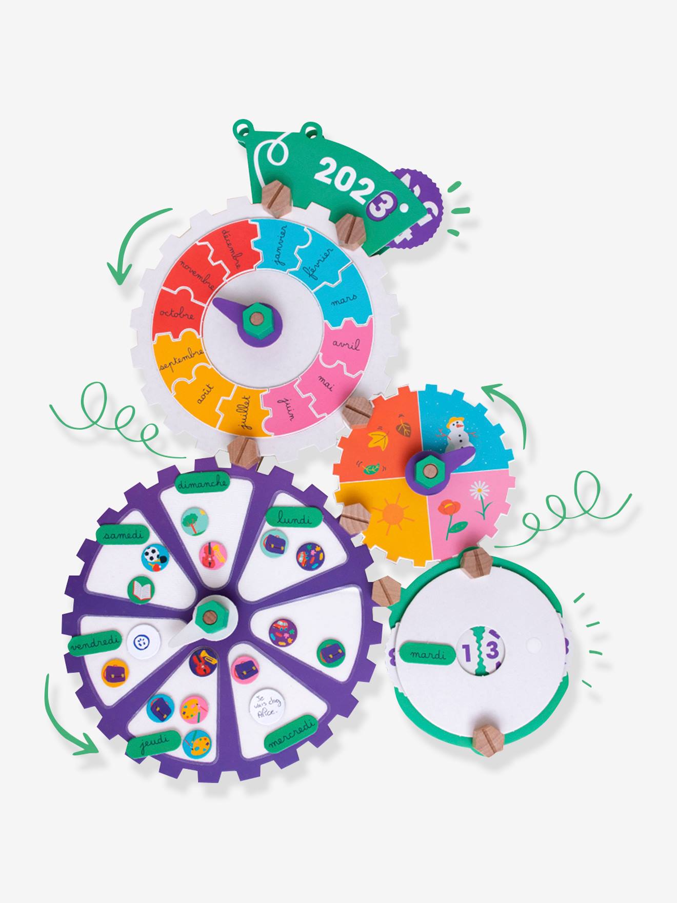 Mon premier calendrier 3/7 ans PANDACRAFT multicolore