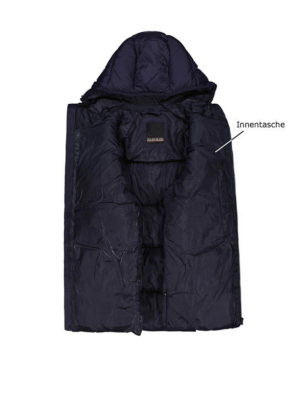 NAPAPIJRI, Steppjacke Suomi, Regular Fit, Mikrofaser thermoregulierend, blau