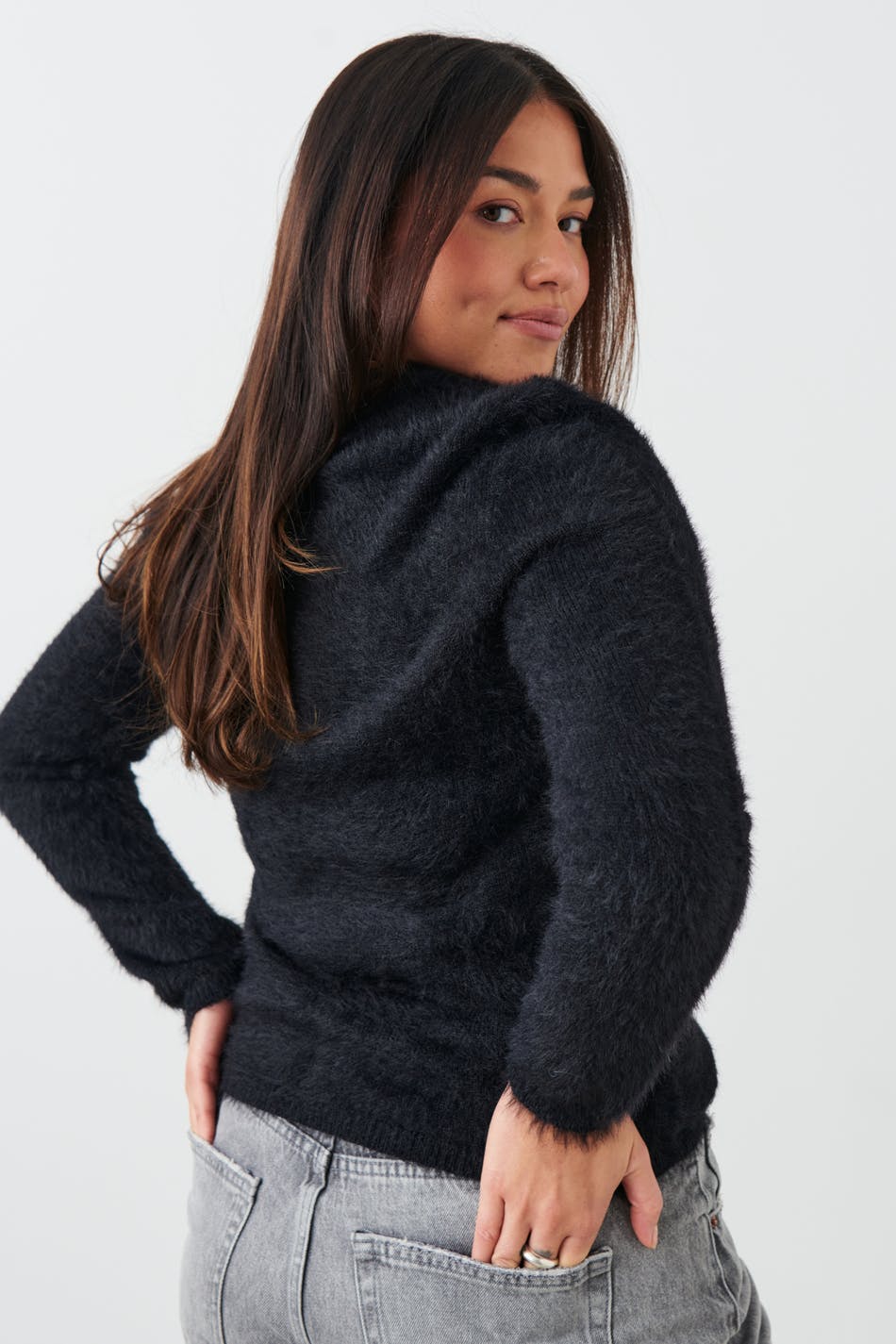 Cut out knitted top