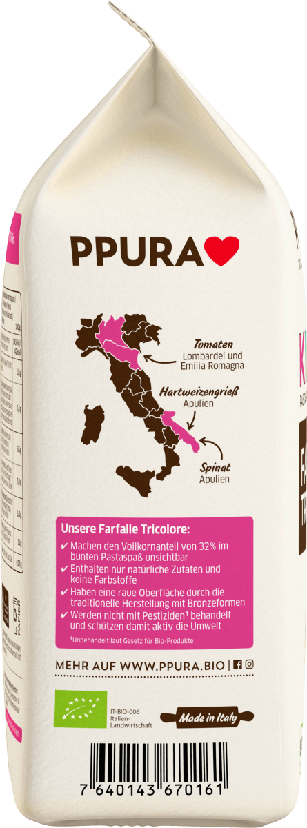 Nudeln, Farfalle tricolore für Kinder, 500 g