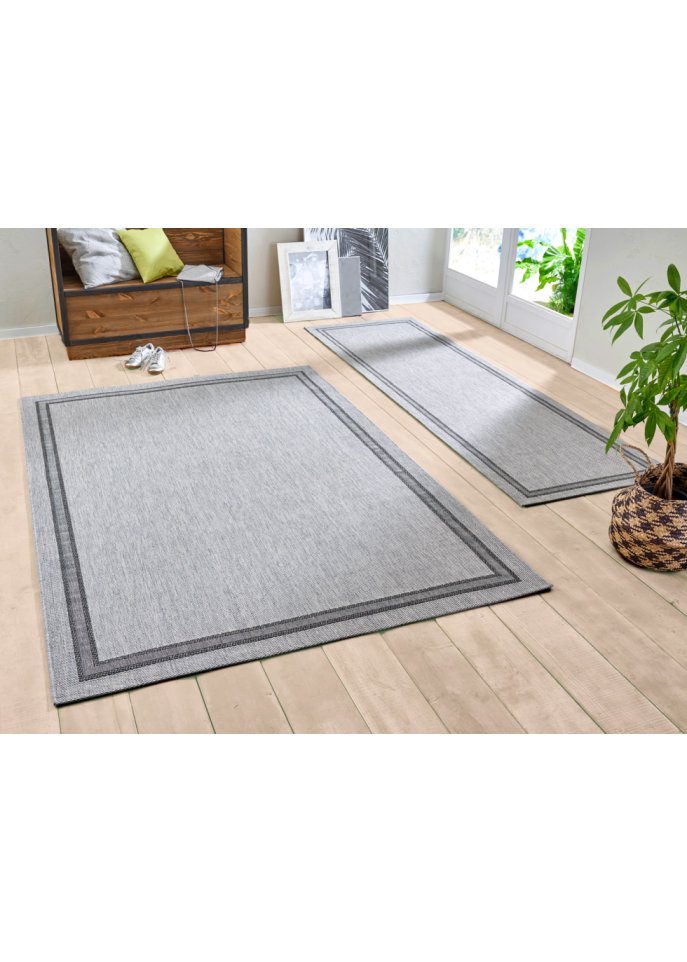In- und Outdoor Teppich mit Bordüre