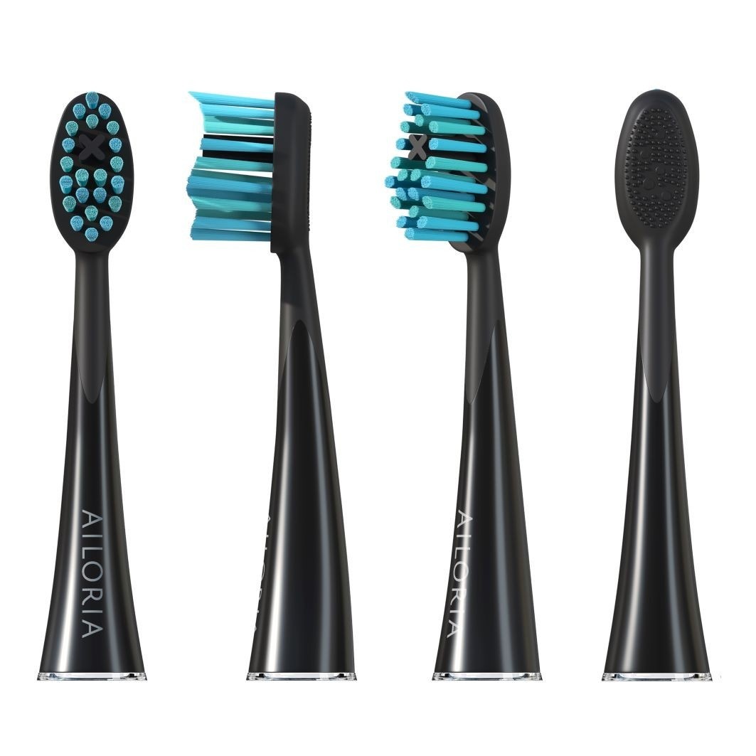 Extra Clean Ersatzbürstenkopf Schwarz 12er Set