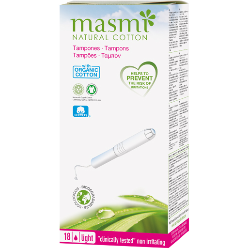 BIO TAMPONS light mini m.Applikator 100% BW MASMI  18 St  Tampon
