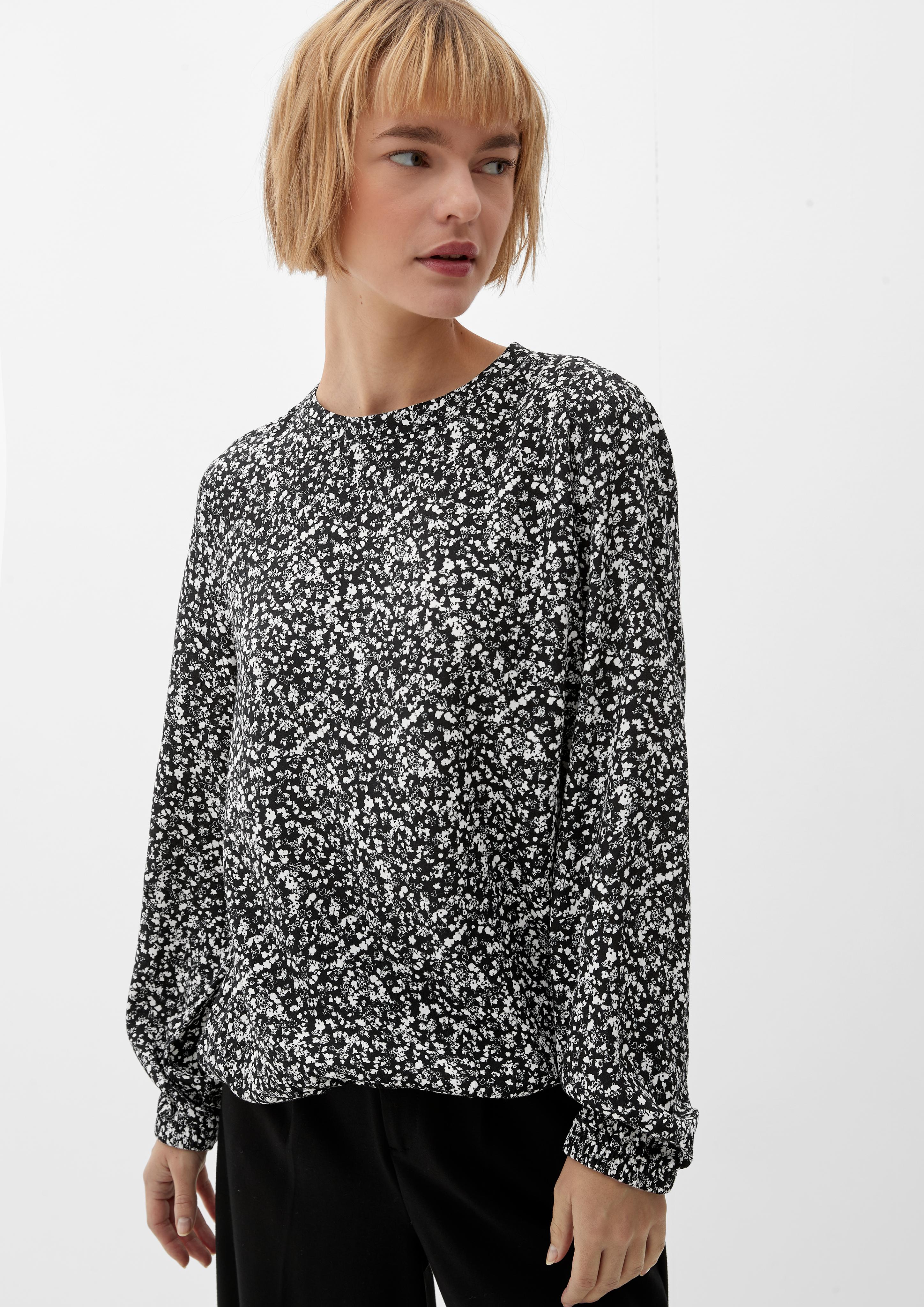 Print-Bluse aus Viskose-Crêpe  2120842-99A2
