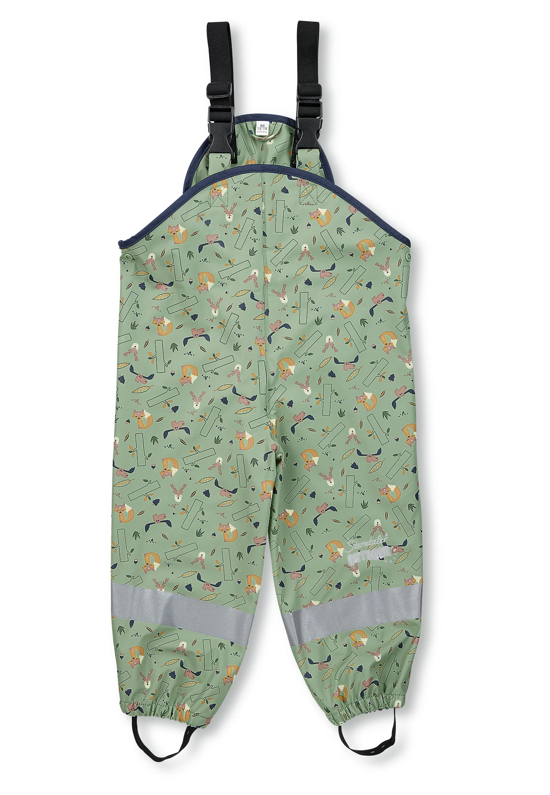 Regenträgerhose Waldtiere ungefüttert, wasserdicht