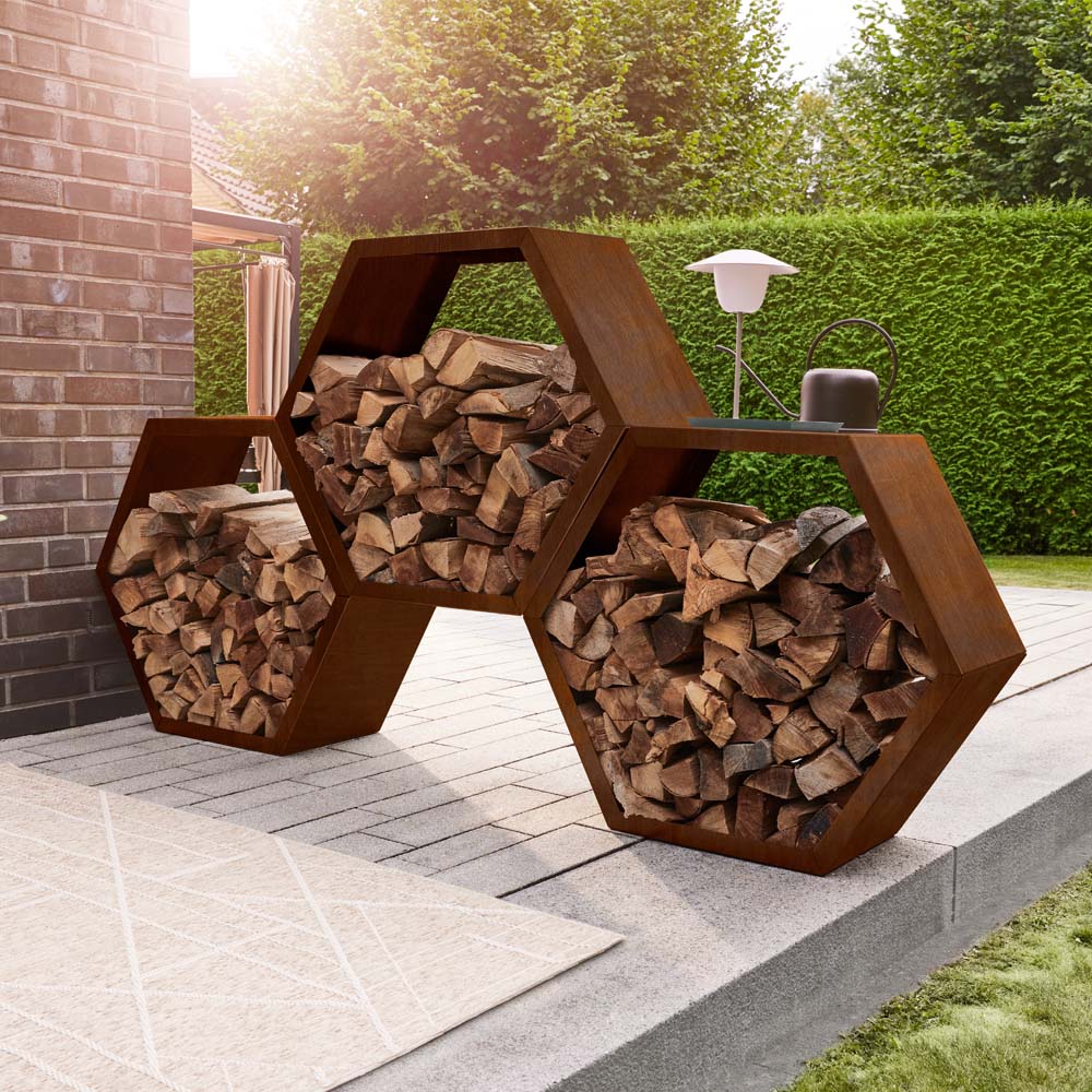 Home Deluxe Holzlege ANTARES 6-eckig, offen