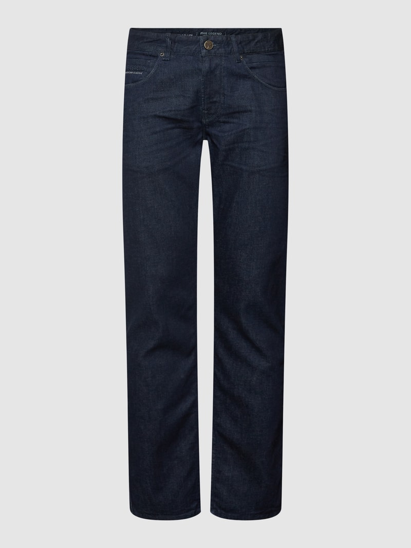 Jeans mit Label-Detail Modell 'Nightflight JE' in dunkelblau