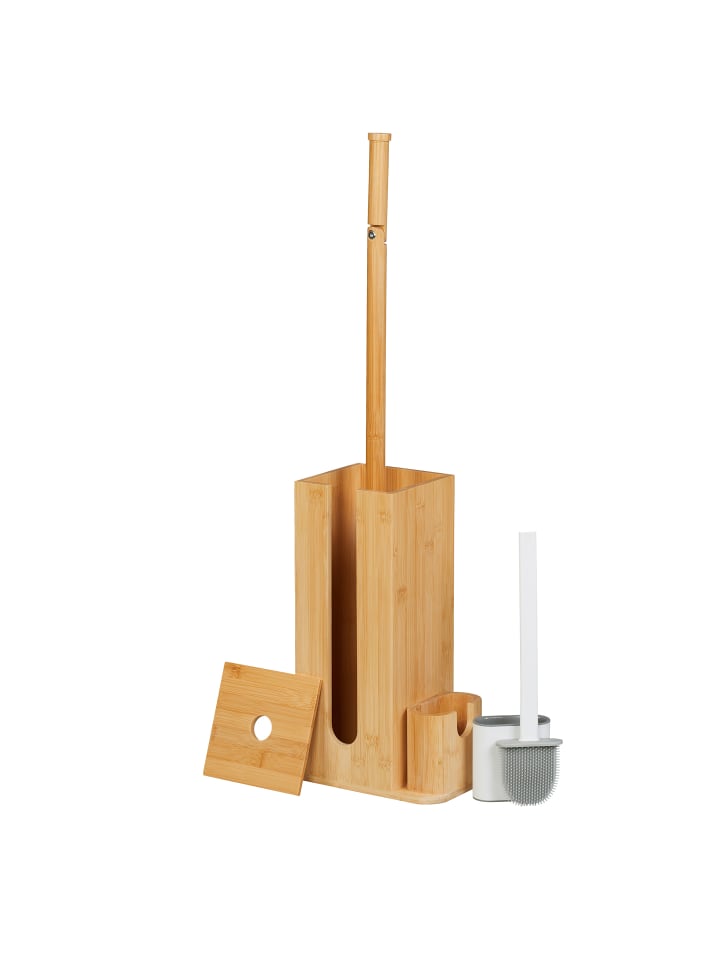 relaxdays WC Garnitur in Natur/ Weiß- (B)26 x (H)72,5 x (T)15 cm günstig kaufen onesize