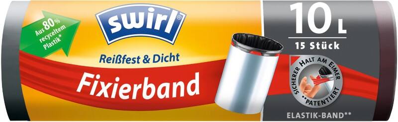 Swirl Müllbeutel Fixierbank 15 Stück 12 x 5,6 x 5,6 cm