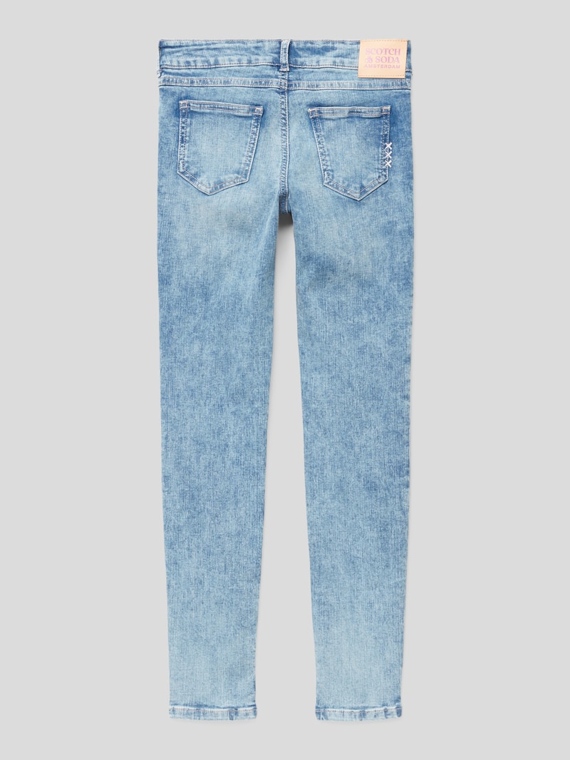 Skinny Fit Jeans mit Stretch-Anteil Modell 'Milou skinny jeans' in hellblau