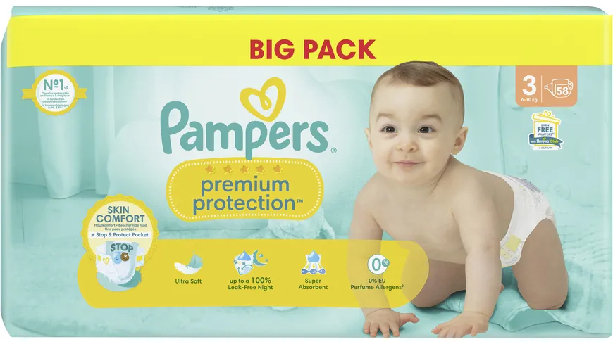 Pampers premium protection Windeln Big Pack