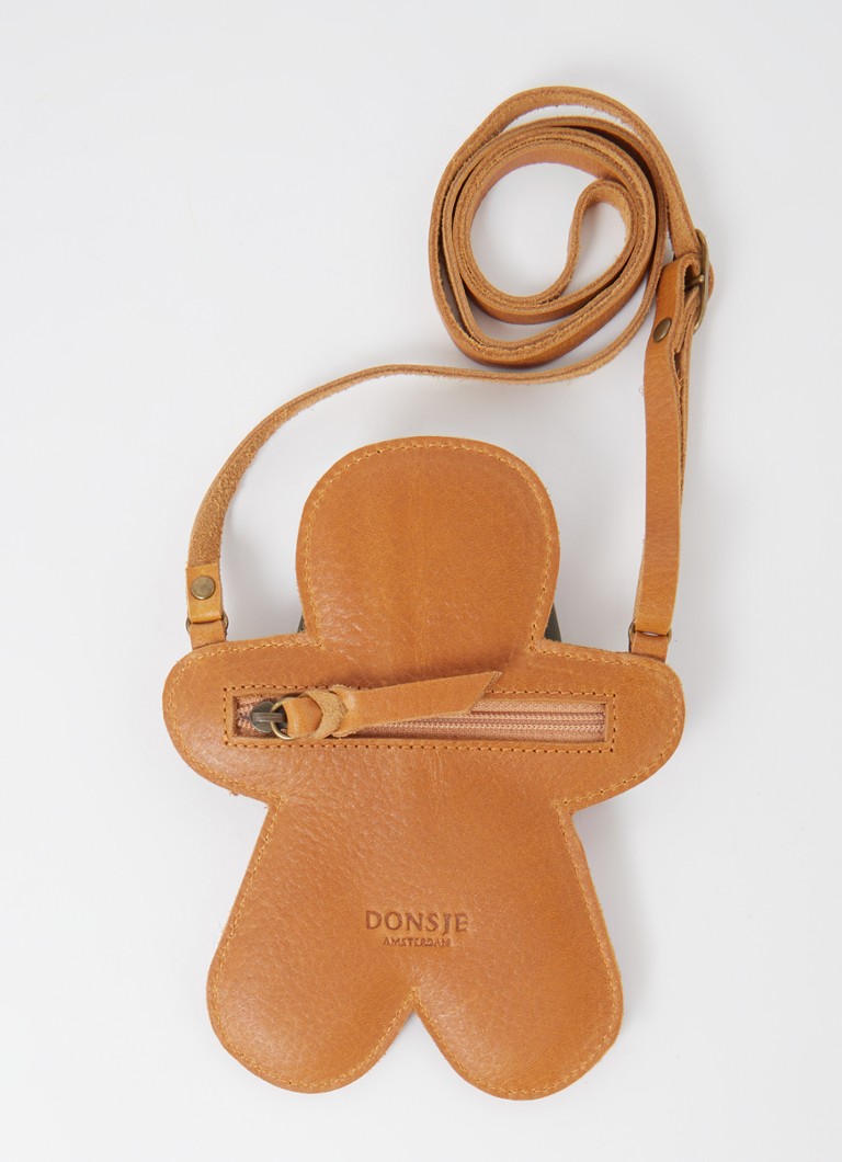 Donsje Amsterdam Britta Gingerbread Leather Shoulder Bag