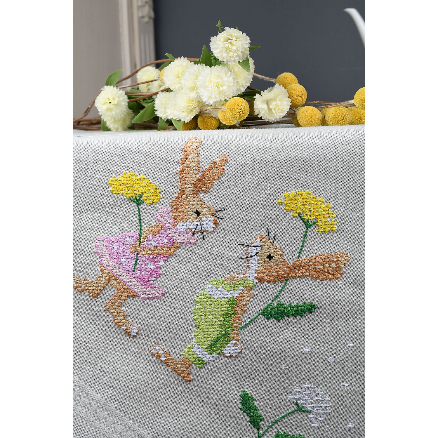 Stickmitteldecke 