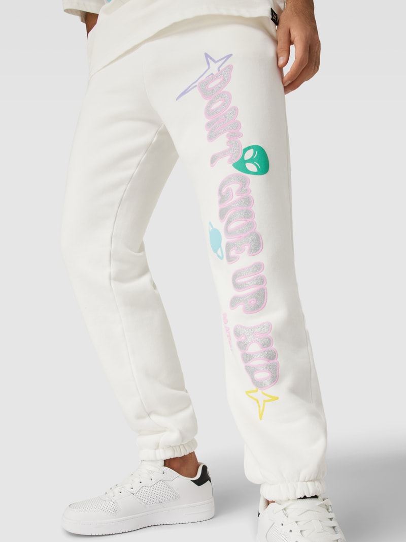 Sweatpants mit Motiv-Print - MATW X REVIEW in offwhite