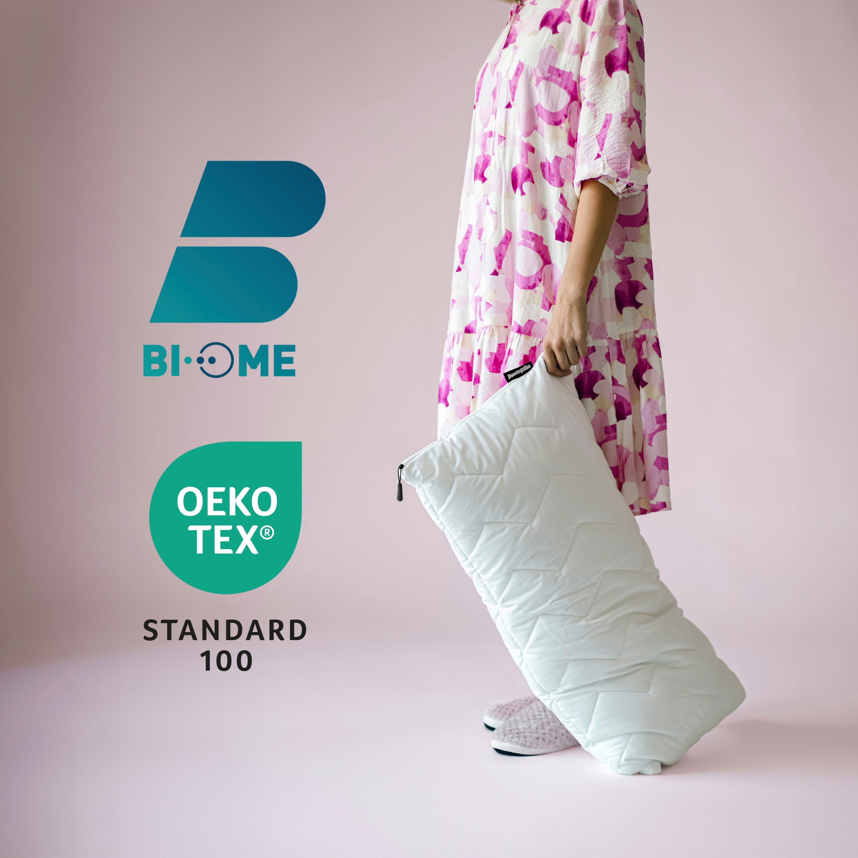 Baumwollbettdecke, Life Bettdecke 135x200, 155x220, Dunlofill® Vital High-Tech-Faser, Dunlopillo, Füllung: Polyester, Bezug: 100% Baumwolle, Bettdecke mit Aqua-Clean-Gewebe, Komfort, Pflegeleichtigkeit