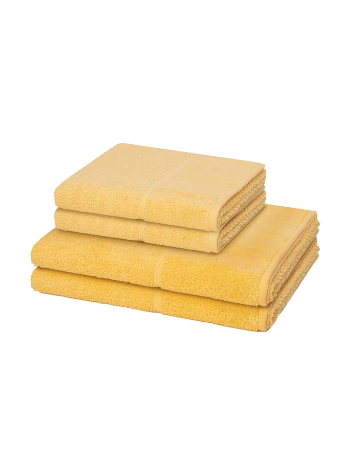 Möve for Frottana 2 X Handtuch 2 X Duschtuch im Set Pearl in Maize günstig kaufen 4