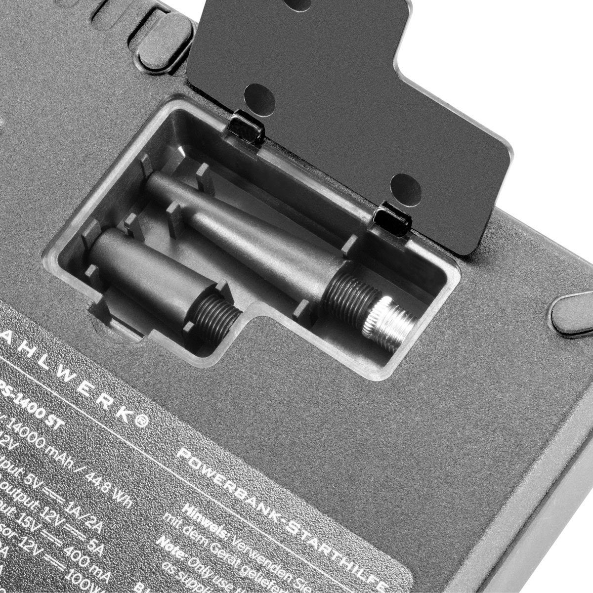 STAHLWERK Multifunktions Powerbank Autostarthilfe PS-1400 ST Autobatterie-Ladegerät (400 mA, Packung, 8-tlg)