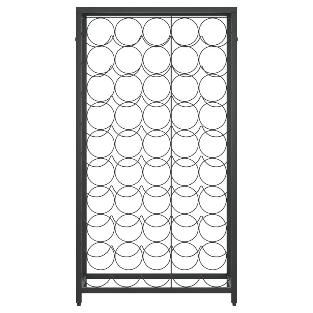 vidaXL Weinregal Weinregal für 45 Flaschen Schwarz 54x18x100 cm Schmiedeeisen