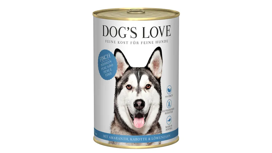 DOG'S LOVE Hundenassfutter Adult Fisch 400 g
