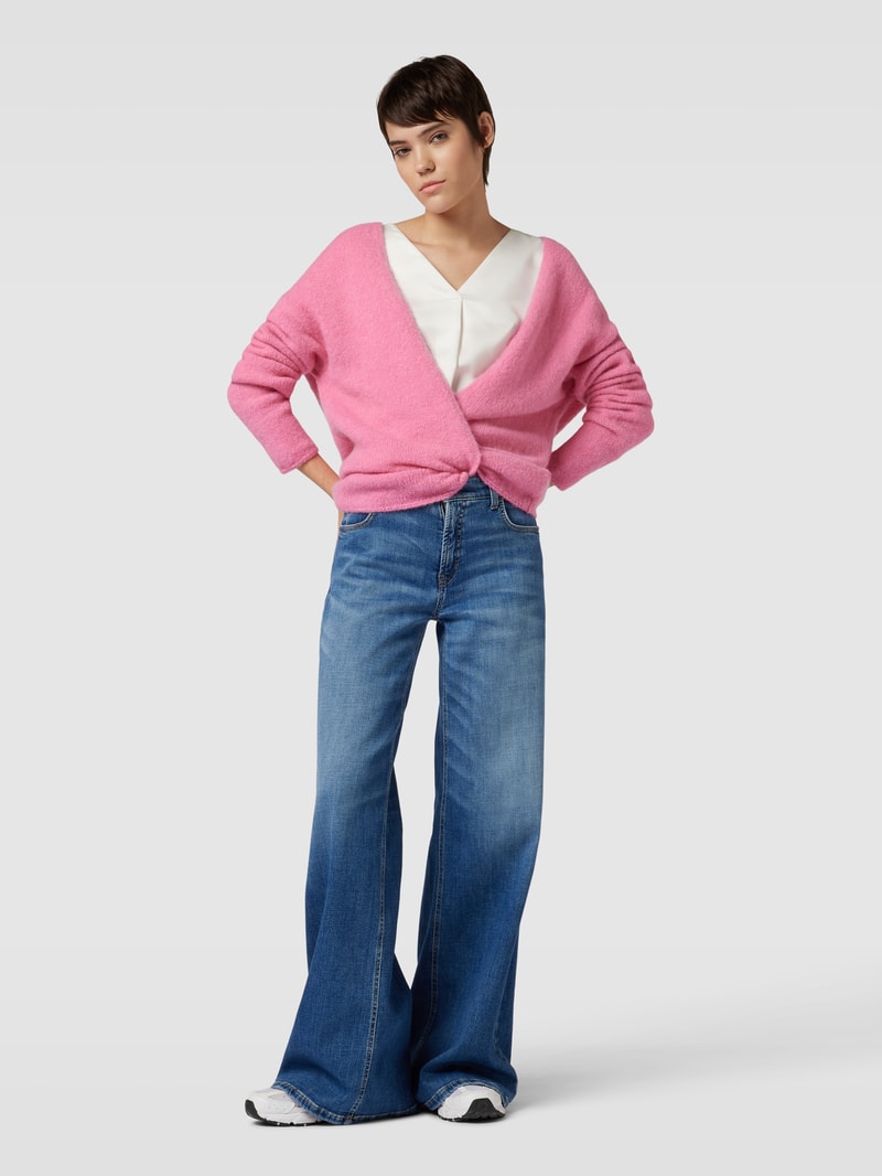 Cardigan mit überschnittenen Schultern in pink