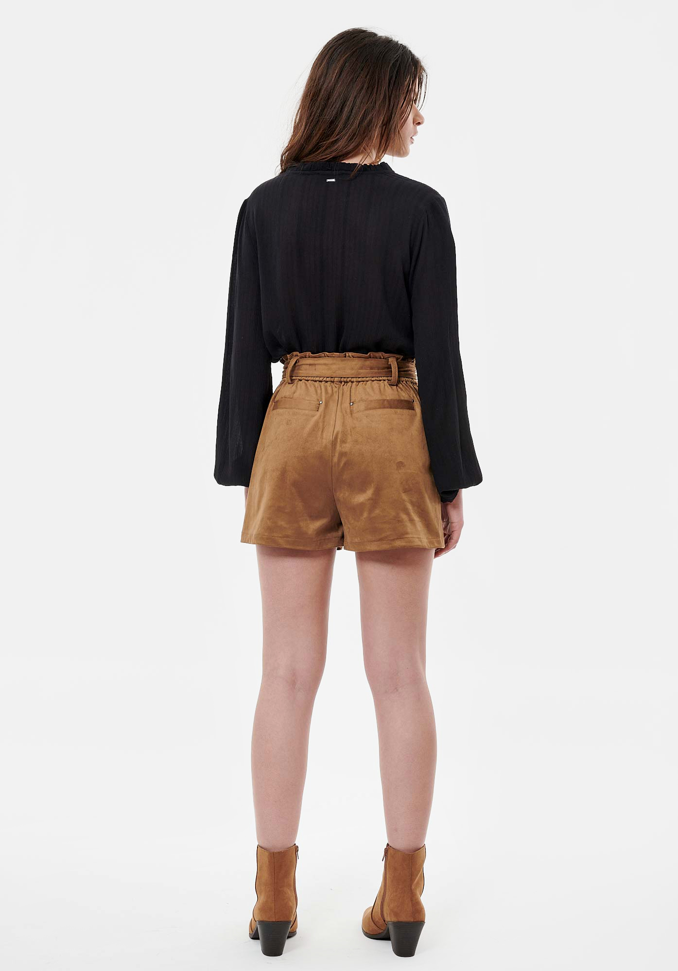 BELIZ  Short marron femme