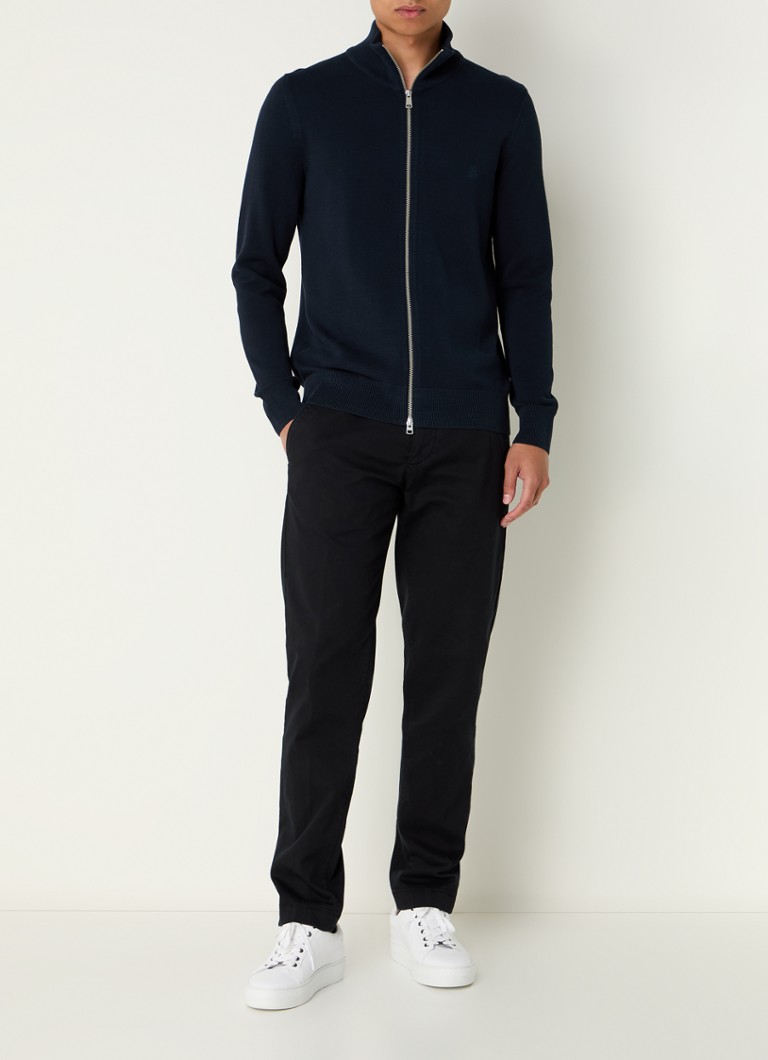 Cardigan gros tricotat Marc O'Polo cu logo brodat.