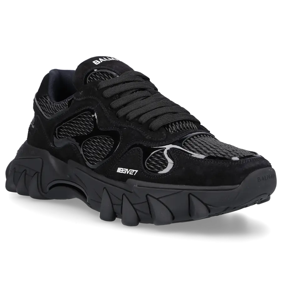 Balmain - Sneaker low B-EAST Veloursleder - schwarz