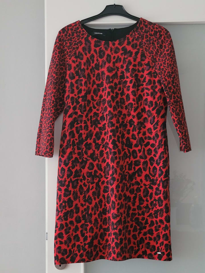TAIFUN Kleid in Rot/ Schwarz günstig kaufen 40