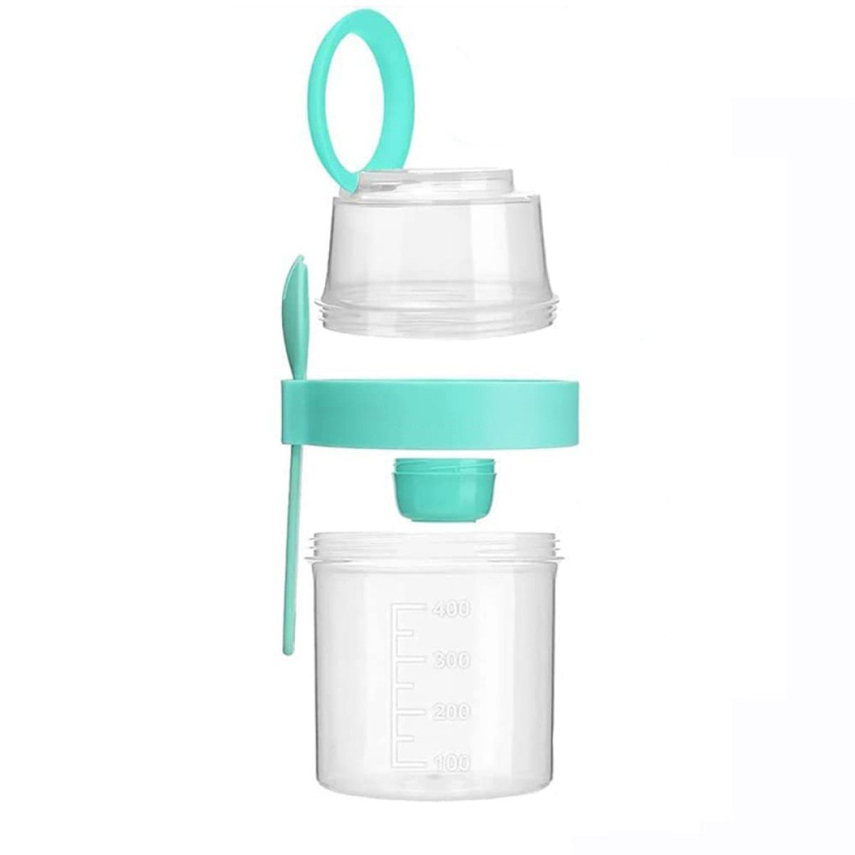JedBesetzt Joghurtgläser Müslibecher to go,mit Löffel 310ML+560ML Auslaufsicherer Joghurt To Go, Mit Skala