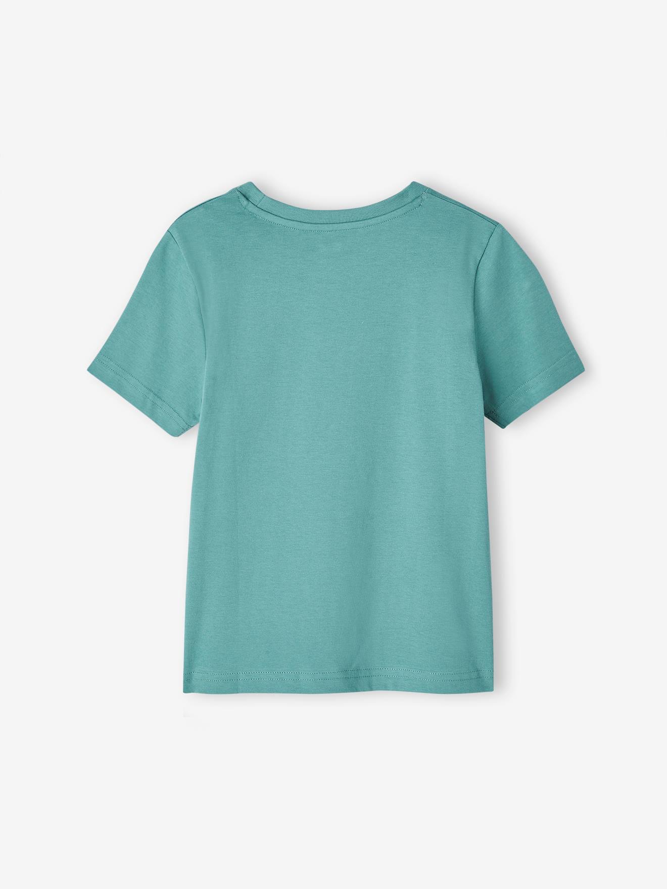 Vertbaudet Jungen T-Shirt mit Schriftzug oder Print BASIC Oeko-Tex - wollweiß