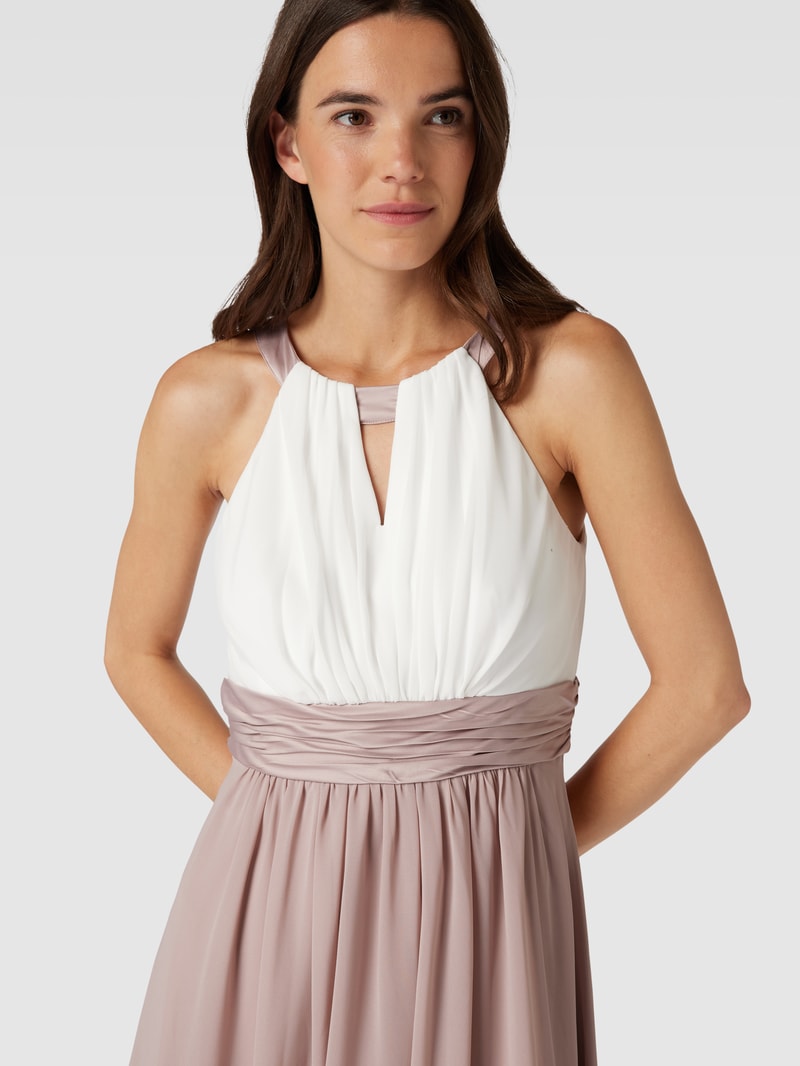Cocktailkleid mit Neckholder in mauve