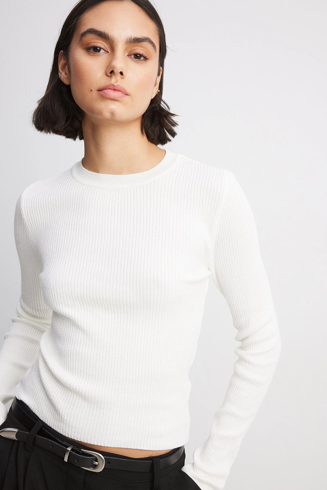 Gerippter Pullover