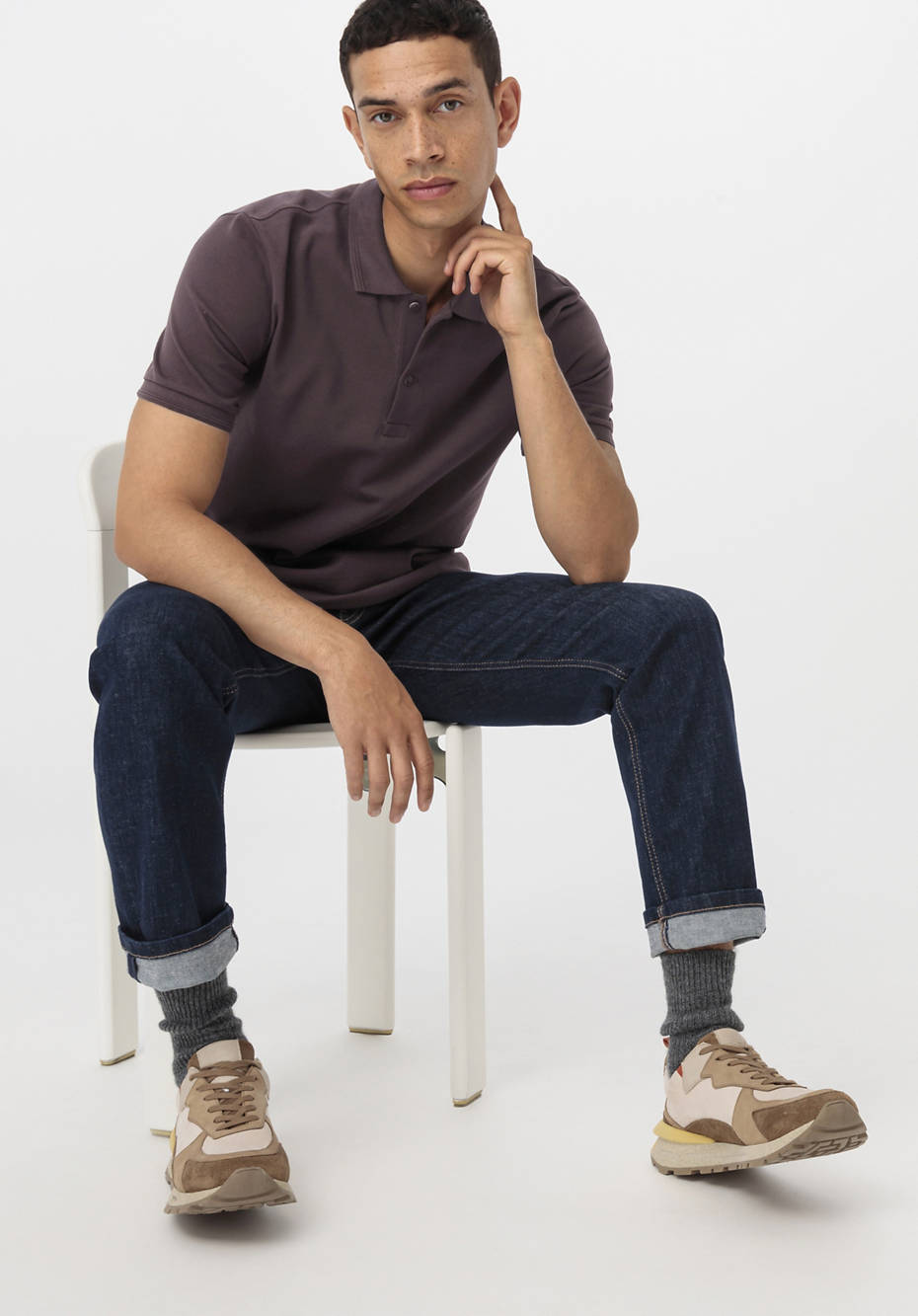 Poloshirt Zwirnjersey aus reiner Bio-Baumwolle