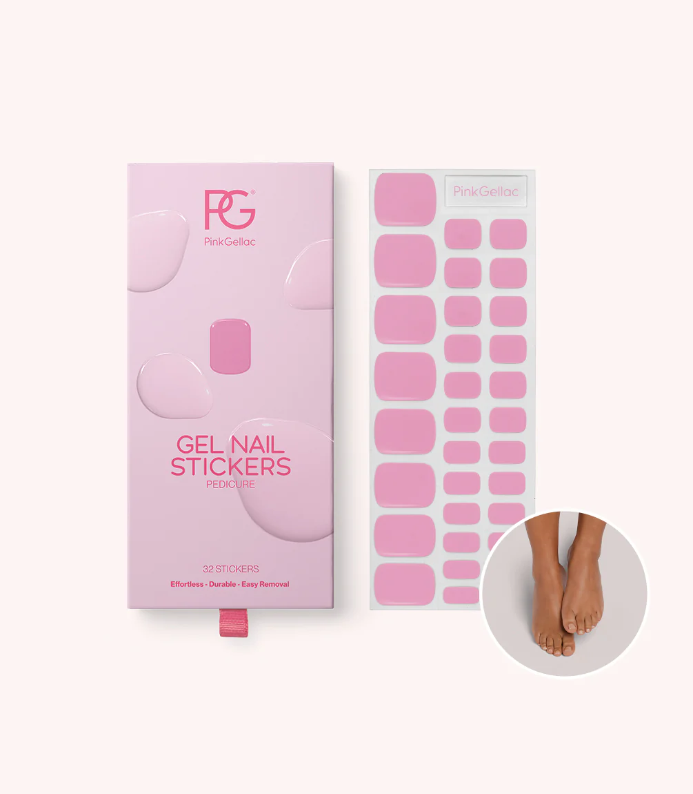 457 Hibiskus roza nalepk za gel nohte za pedikuro