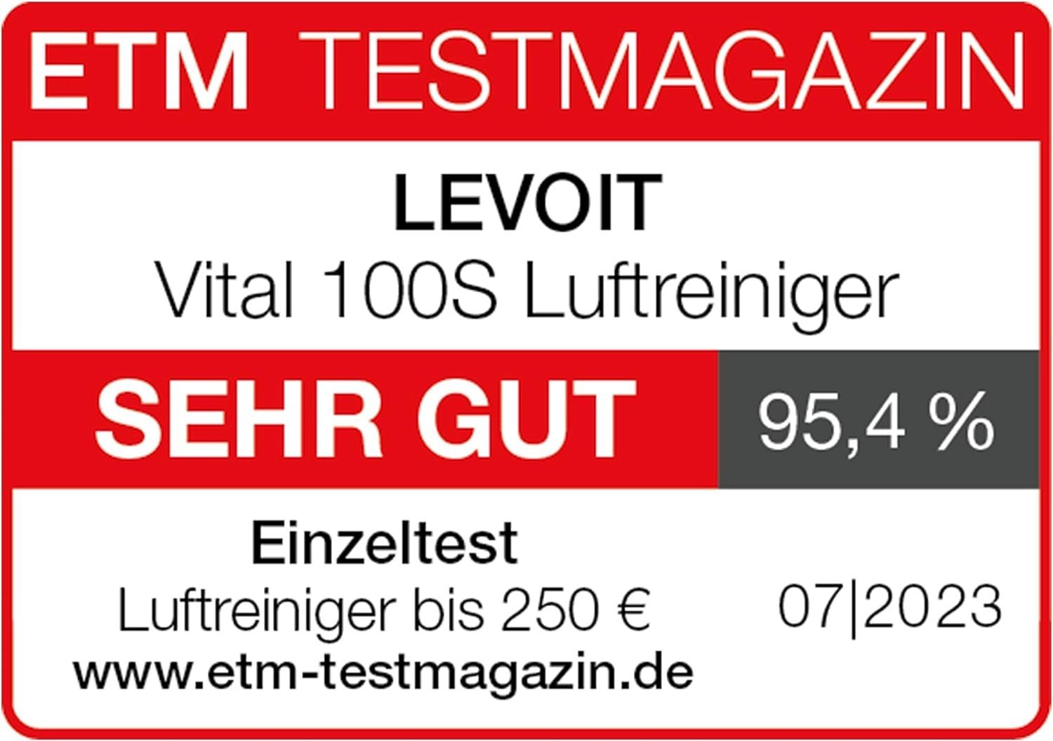 Levoit Luftreiniger, für 52 m² Räume, Allergiker für 52 Wohnung Raucherzimmer, 23dB Air Purifier mit Staub