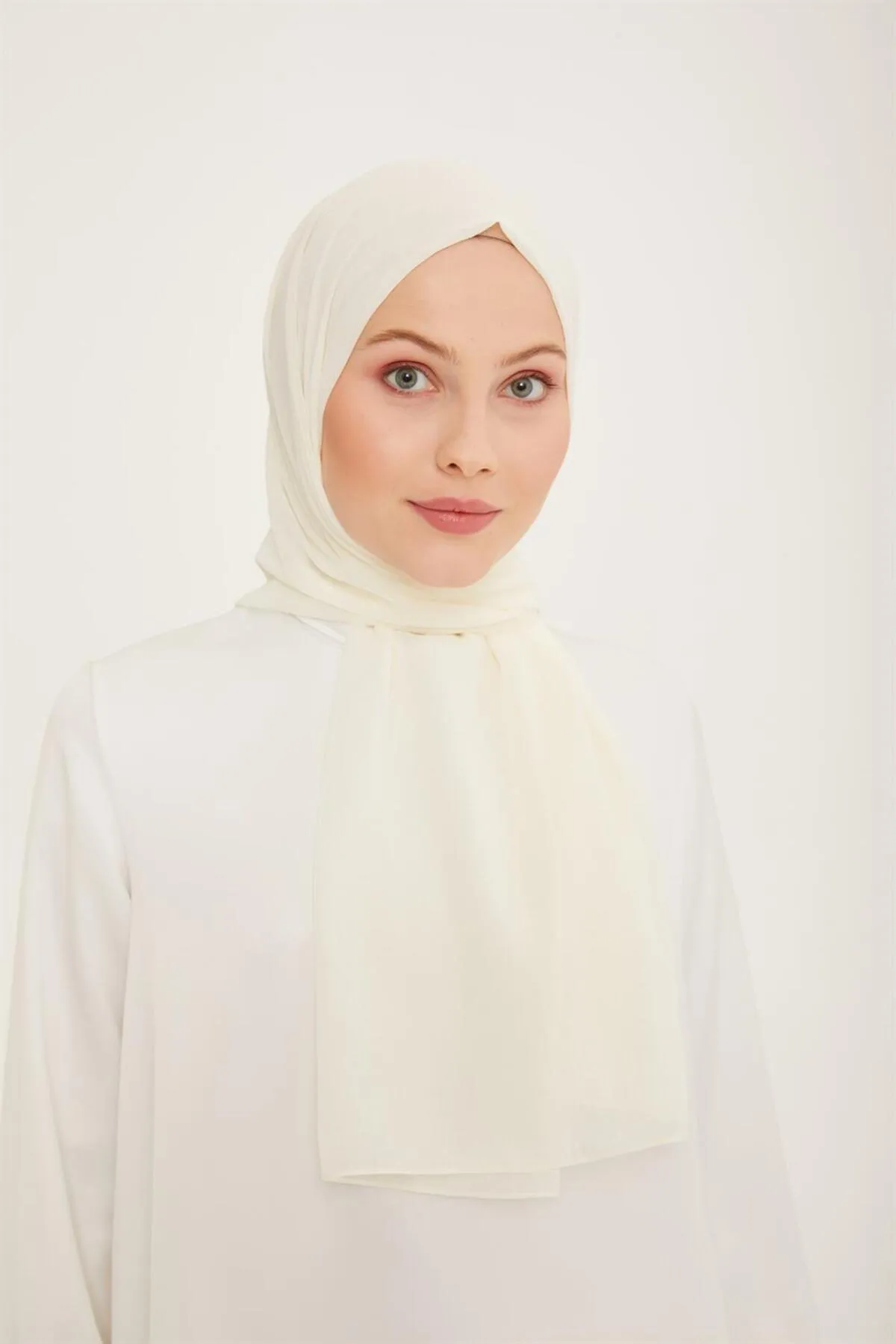 Armine  Trend Crinkle Chiffon-Schal – Atskrn-04 – Creme