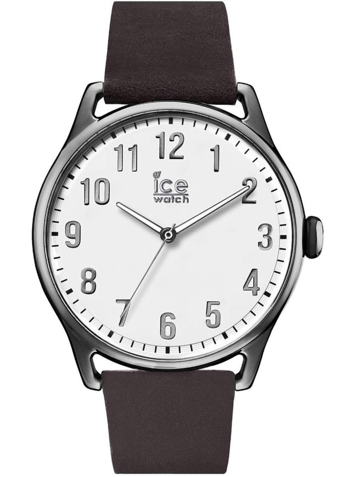 Ice Watch Quarzuhr ICE time Dark brown White dunkelbraun Lederarmband  41 mm in braun günstig kaufen onesize