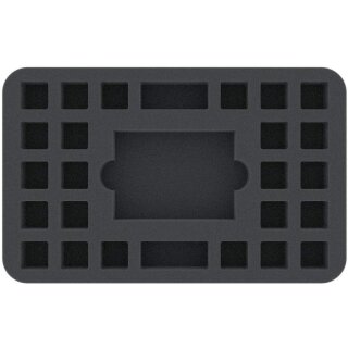 Feldherr 30 mm Half-Size Schaumstoff mit 24 quadratischen Ausstanzungen und Kartenfach für Massive Darkness