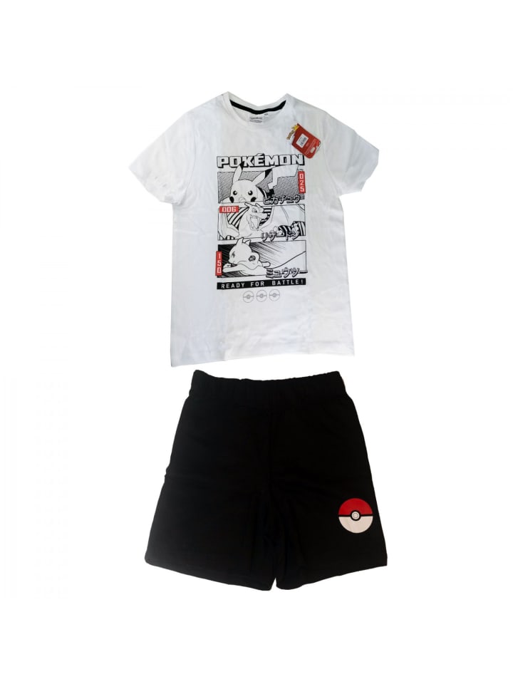 Pokémon Pokémon Schlafanzug für Kinder Short Pyjama in Weiß günstig kaufen