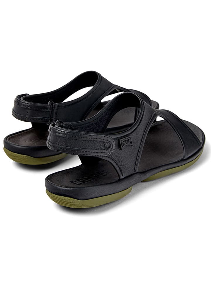 Camper Leder-Sandalen in Schwarz günstig kaufen
