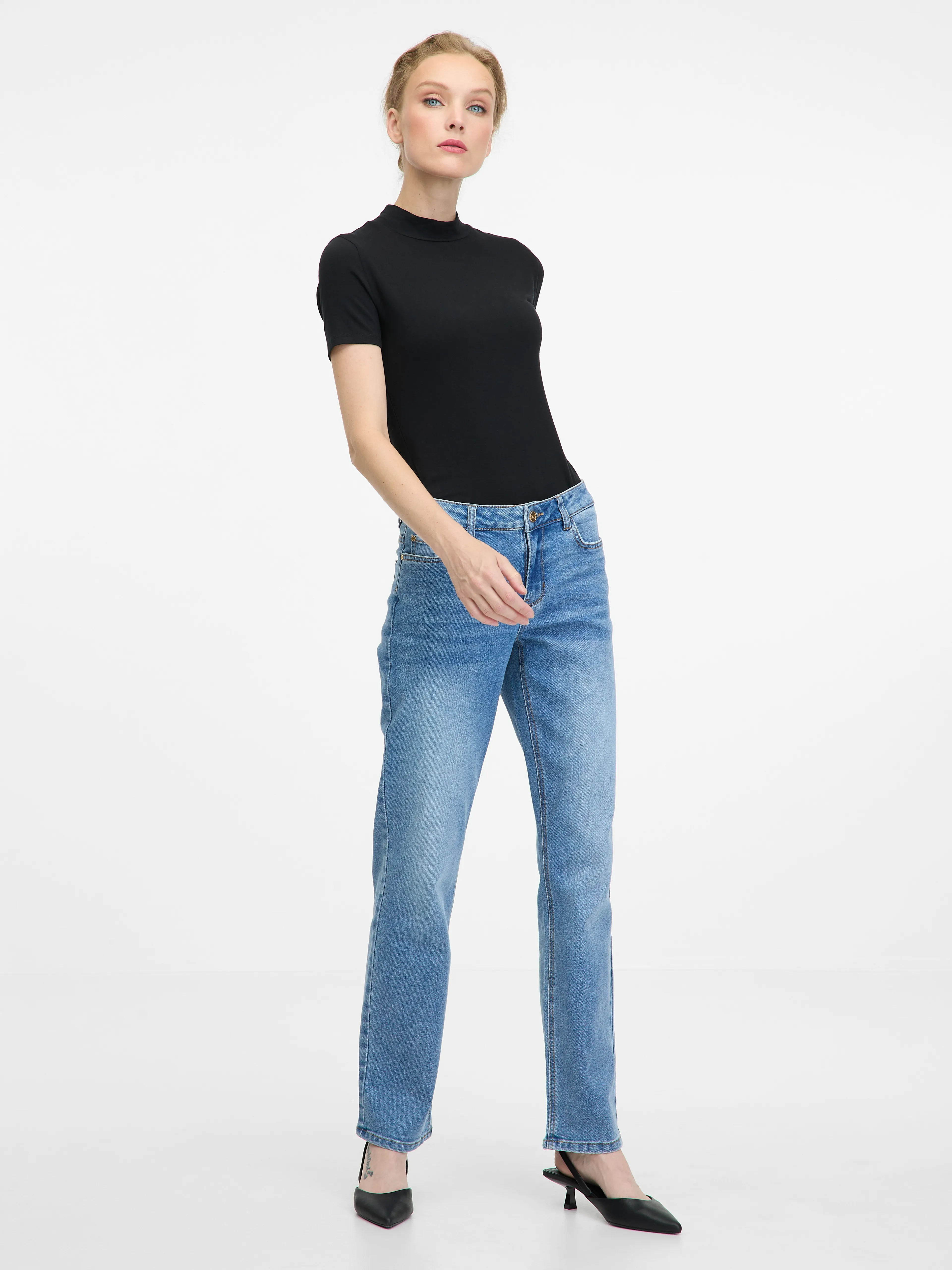 Schwarzes Damen-T-Shirt ORSAY