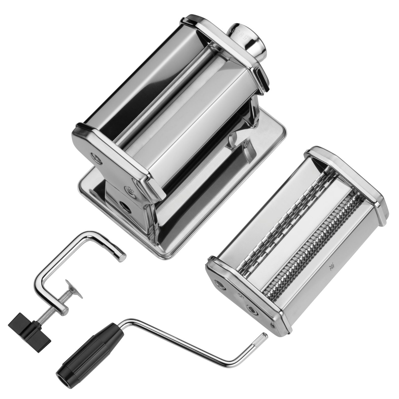 WMF Nudelmaschine Gourmet, 0 W, manuell Edelstahl, 9 Teigstufen, ideal für Teigplatten