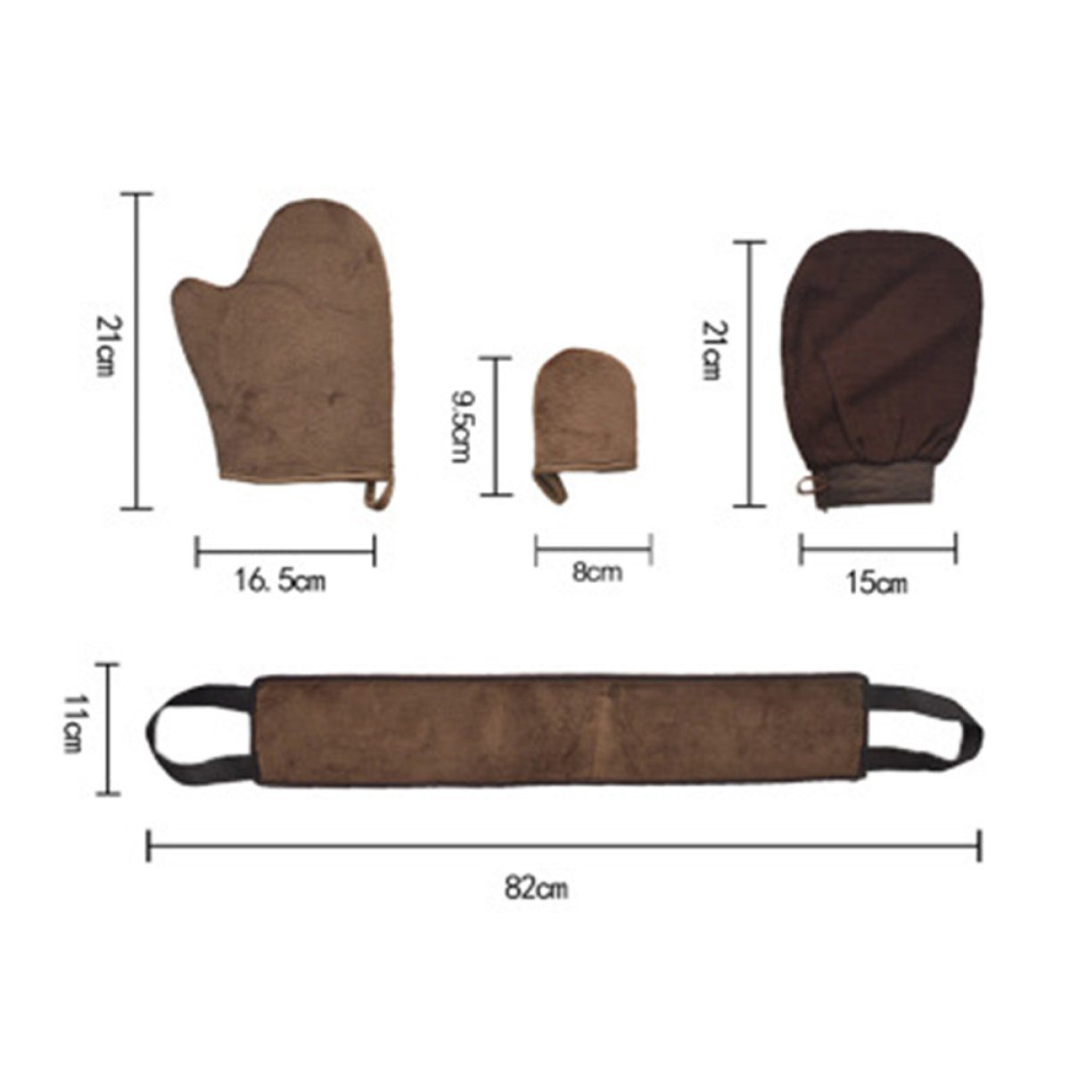 Rwoythk Bräunungshandschuh 4 In 1 Selbst Applikator Set Mit Exfoliating Handschuh, Selbstbräuner