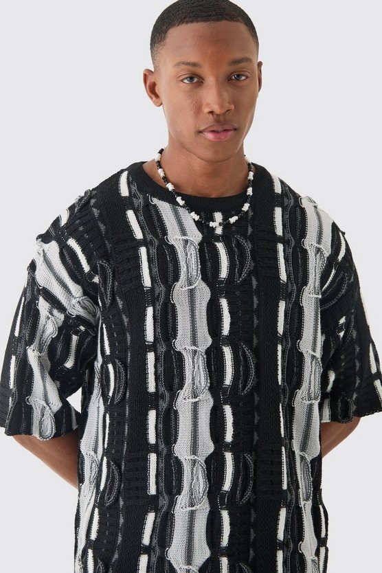 Oversize T-Shirt mit 3D-Print