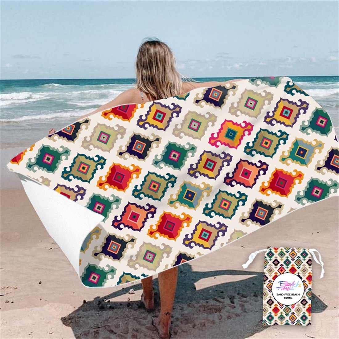 YOOdy~ Strandtücher Strandtuch,strandhandtuch (1-St), 80 x 160 cm,schnell trocknet