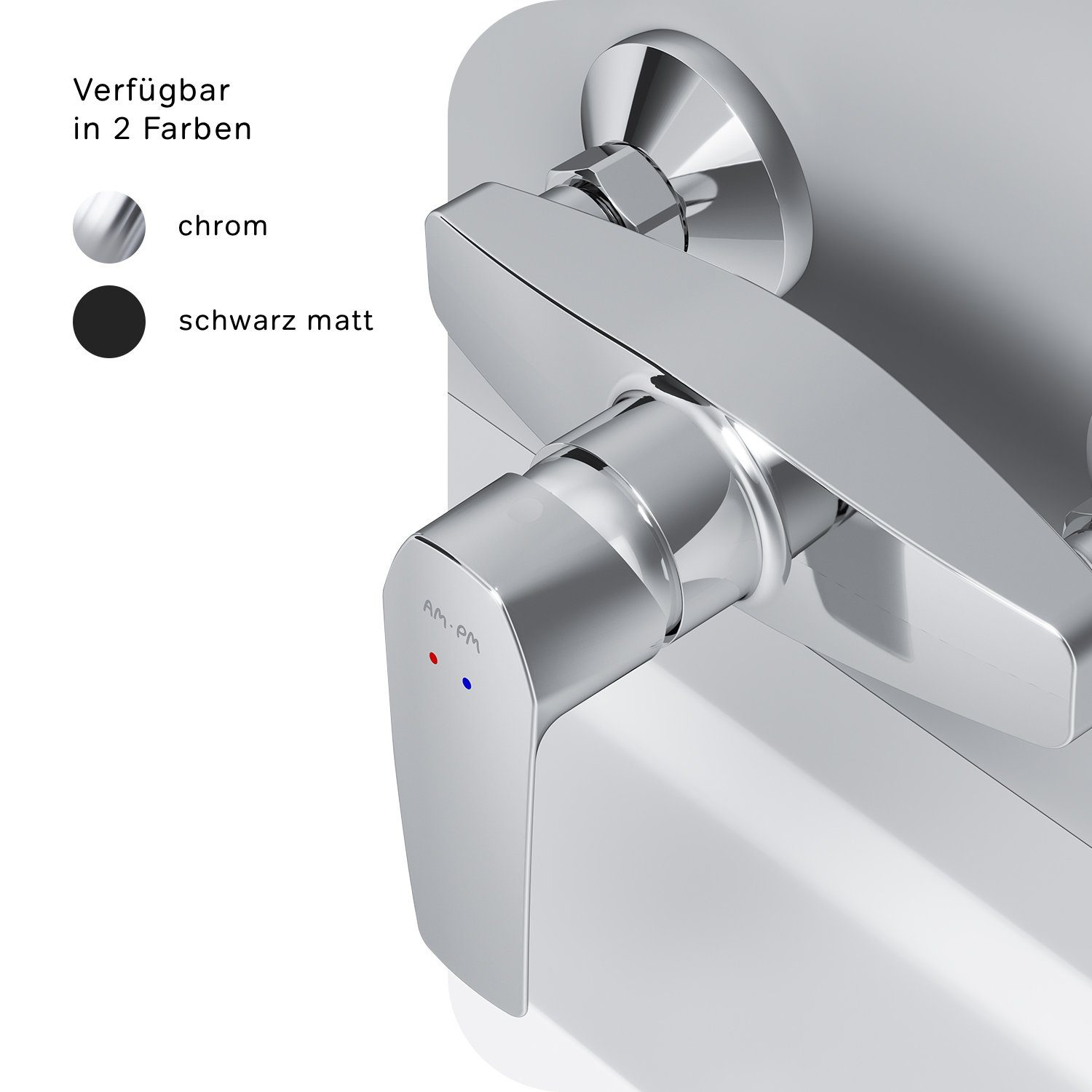 AM.PM Duscharmatur Gem Wassersparende, mit integrierte Rückflussverhinderer geräuscharm Keramikkartusche 35mm