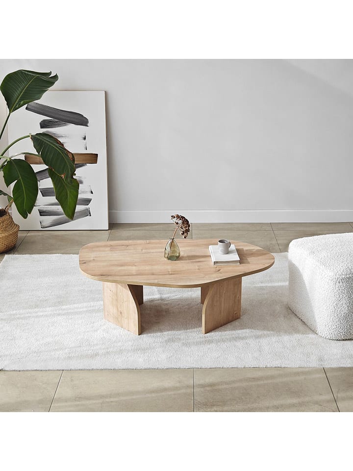 Evila Couchtisch ''Rock'' in Hellbraun - (B)100 x (H)35 x (T)60 cm günstig kaufen onesize