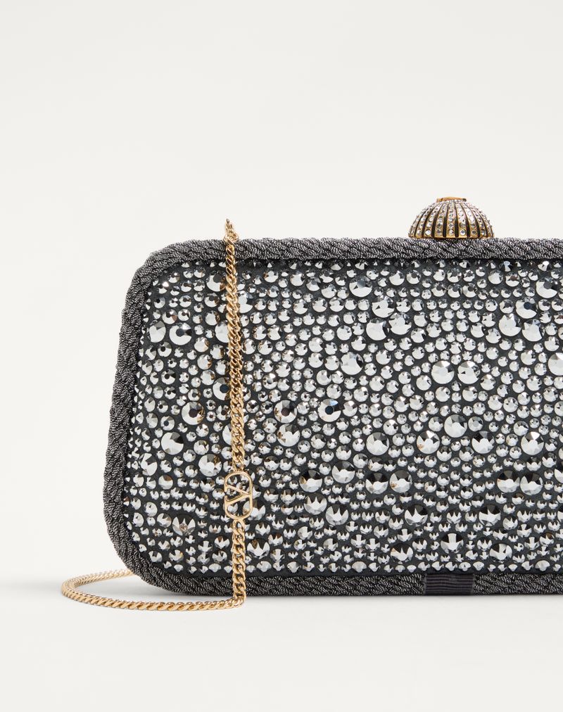 Valentino Garavani Carry Secrets Minaudière com Strass